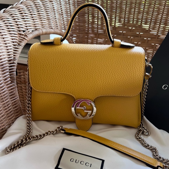 Authentic *New* Gucci Yellow Crossbody - Picture 1 of 10